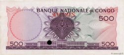 500 Francs Spécimen REPUBBLICA DEMOCRATICA DEL CONGO  1961 P.007s AU