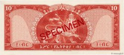 10 Dollars Spécimen ÉTHIOPIE  1966 P.27s NEUF