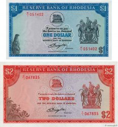 2 Dollars RHODESIA  1979 P.38a-39b UNC-