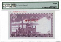 100 Dollars Spécimen BRUNEI  1972 P.10s q.FDC