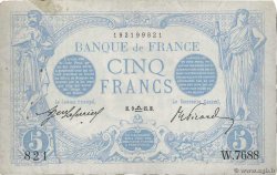 5 Francs BLEU FRANCE  1915 F.02.31 VF-
