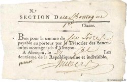 6 Livres FRANKREICH  1794 Kol.61.096var