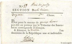 15 Livres FRANCE  1794 Kol.61.102var SUP