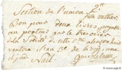 2 Livres FRANCE  1795 Kol.61.105var SUP