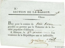 3 Livres FRANCE  1794 Kol.61.106var XF
