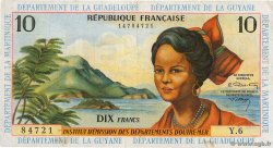 10 Francs FRENCH ANTILLES  1964 P.08b SS