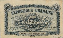 5 Piastres LIBAN  1942 P.034 TTB