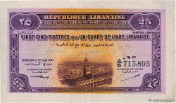 25 Piastres LIBAN  1942 P.036 SUP