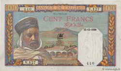 100 Francs ALGERIA  1939 P.085 VF+