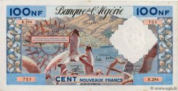 100 Nouveaux Francs ALGERIA  1961 P.121b XF-