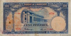 100 Piastres INDOCINA FRANCESE  1940 P.079a MB
