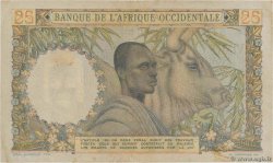 25 Francs FRENCH WEST AFRICA  1953 P.38 VF