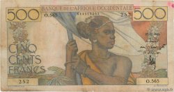 500 Francs FRENCH WEST AFRICA  1948 P.41 q.MB