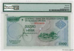 1000 Francs Spécimen CONGO BELGA  1958 P.35cts FDC