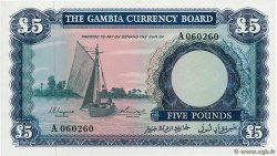 5 Pounds GAMBIA  1965 P.03a fST+