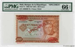 100 Francs Spécimen MALI  1960 P.07s UNC