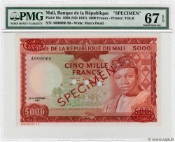 5000 Francs Spécimen MALI  1960 P.10s FDC