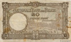 20 Francs BELGIUM  1926 P.098a F