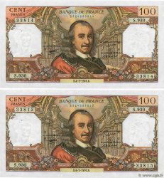 100 Francs CORNEILLE Consécutifs FRANCIA  1976 F.65.52 SC