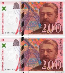 200 Francs EIFFEL Consécutifs FRANCE  1997 F.75.04a UNC