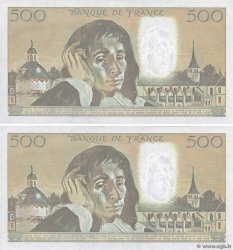 500 Francs PASCAL Consécutifs FRANCIA  1989 F.71.40 q.FDC