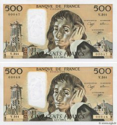 500 Francs PASCAL Consécutifs FRANKREICH  1991 F.71.46 ST