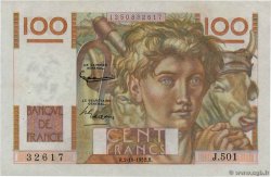 100 Francs JEUNE PAYSAN filigrane inversé FRANCIA  1952 F.28bis.01