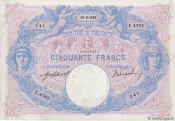 50 Francs BLEU ET ROSE FRANCE  1913 F.14.26