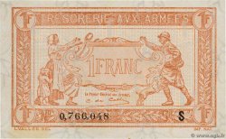 1 Franc TRÉSORERIE AUX ARMÉES 1919 FRANKREICH  1919 VF.04.06 fST+