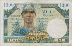 1000 Francs TRÉSOR FRANÇAIS FRANKREICH  1947 VF.33.01