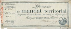 500 Francs avec série FRANKREICH  1796 Ass.62b VZ