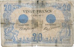 20 Francs NOIR FRANCE  1904 F.09.03