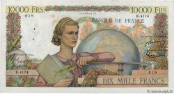 10000 Francs GÉNIE FRANÇAIS FRANCIA  1953 F.50.63 q.BB