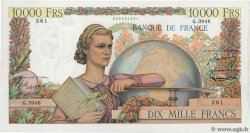 10000 Francs GÉNIE FRANÇAIS FRANKREICH  1953 F.50.63 VZ