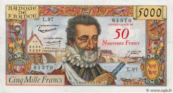 50 NF sur 5000 Francs HENRI IV FRANCIA  1959 F.54.02