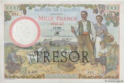 1000 Francs ALGÉRIE FRANKREICH  1943 VF.10.01 S
