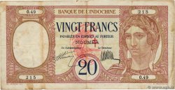 20 Francs NUEVAS HÉBRIDAS  1941 P.06 BC