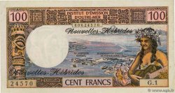 100 Francs NUOVE EBRIDI  1972 P.18b BB