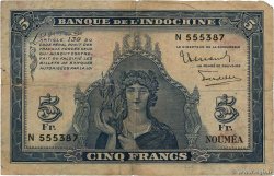 5 Francs NOUVELLE CALÉDONIE  1944 P.48 G
