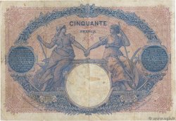 50 Francs BLEU ET ROSE FRANCIA  1907 F.14.19 BC