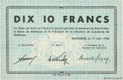 10 Francs  FRANCE regionalismo y varios Mulhouse 1940 BU.50.03