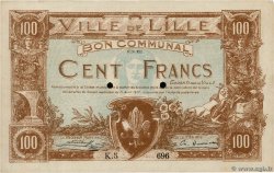 100 Francs Annulé FRANCE regionalism and miscellaneous Lille 1917 JP.59-1619