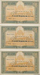 100 Francs Lot FRANCE Regionalismus und verschiedenen Lens 1930 