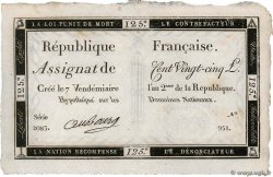 125 Livres FRANCE  1793 Ass.44a AU