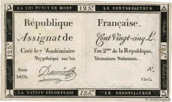 125 Livres FRANCE  1793 Ass.44a TTB+