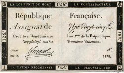 125 Livres FRANCE  1793 Ass.44a TTB+