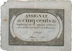 500 Livres FRANCIA  1794 Ass.47a SPL