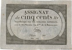500 Livres FRANCE  1794 Ass.47a