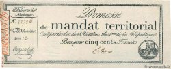 500 Francs avec série FRANCIA  1796 Ass.62b q.FDC
