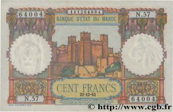 100 Francs MAROKKO  1952 P.45